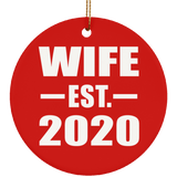 Wife Established EST. 2020 - Circle Ornament