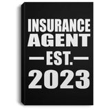 Insurance Agent Established EST. 2023 - Canvas Portrait