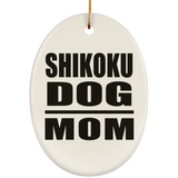 Shikoku Dog Mom - Oval Ornament