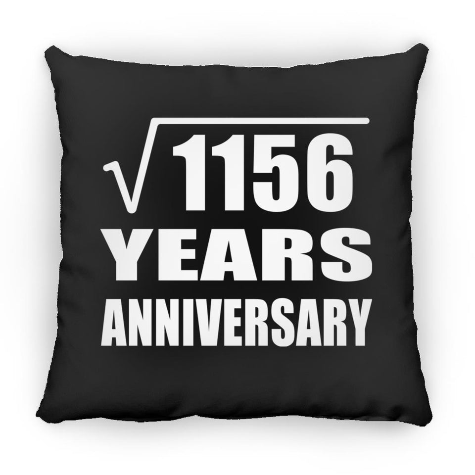 34th Anniversary Square Root of 1156 Years Anniversary - Throw Pillow Black
