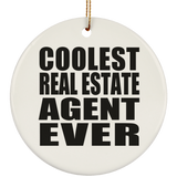 Coolest Real Estate Agent Ever - Circle Ornament