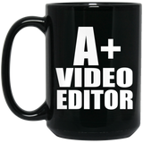A+ Video Editor - 15oz Coffee Mug Black