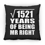 39th Anniversary Square Root of 1521 Years of Being Mr Right - Throw Pillow Black