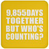 27th Anniversary 9,855 Days Together But Who's Counting - Drink Coaster