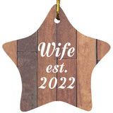 Wife Established Est. 2022 - Star Ornament E