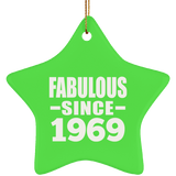 55th Birthday Fabulous Since 1969 - Star Ornament