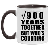 30th Anniversary Square Root of 900 Years Who's Counting - 11oz Accent Mug Black