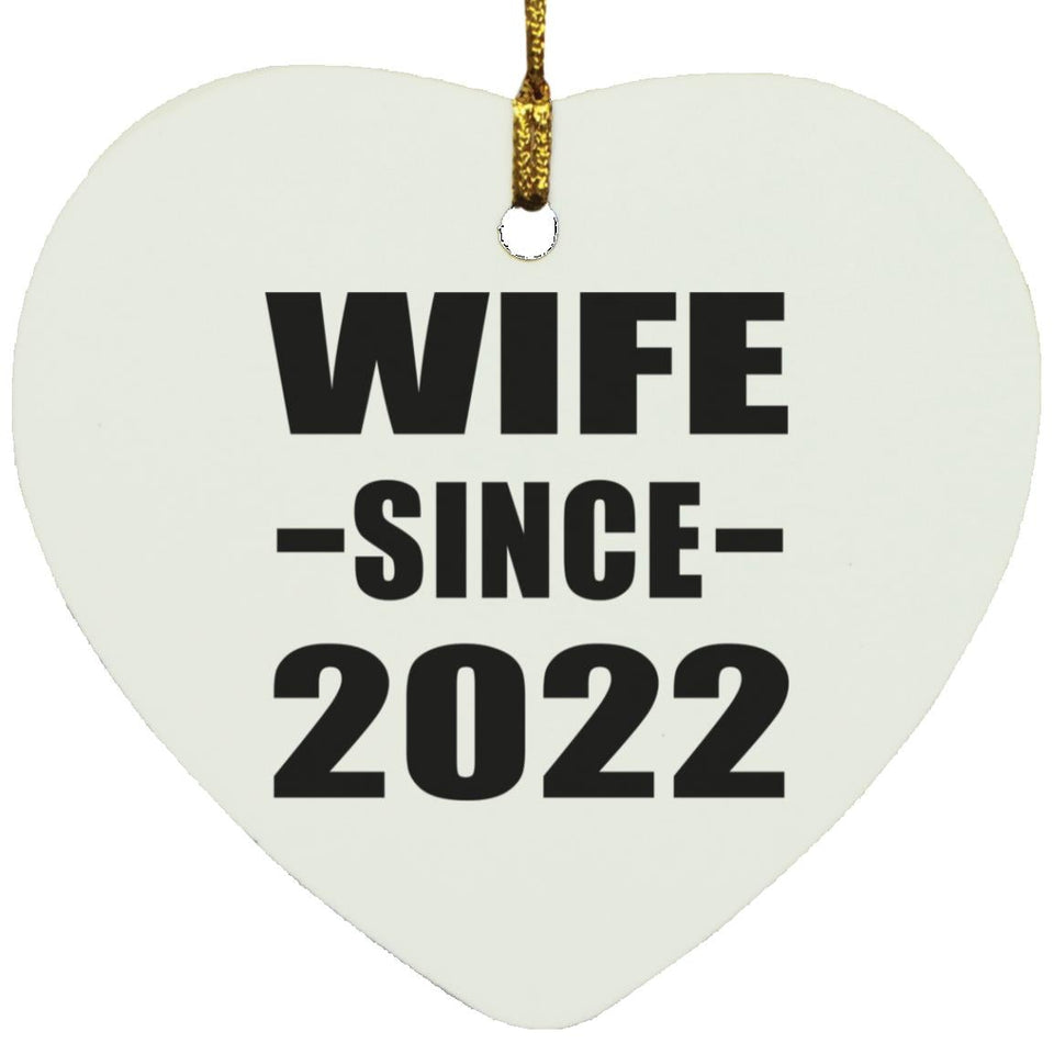 Wife Since 2022 - Heart Ornament