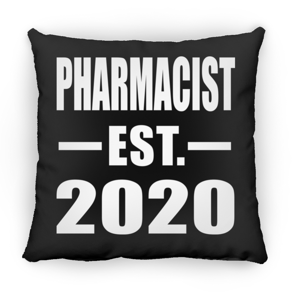 Pharmacist Established EST. 2020 - Throw Pillow Black