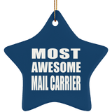Most Awesome Mail Carrier - Star Ornament