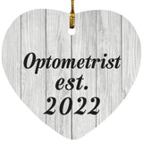 Optometrist Established Est. 2022 - Heart Ornament F
