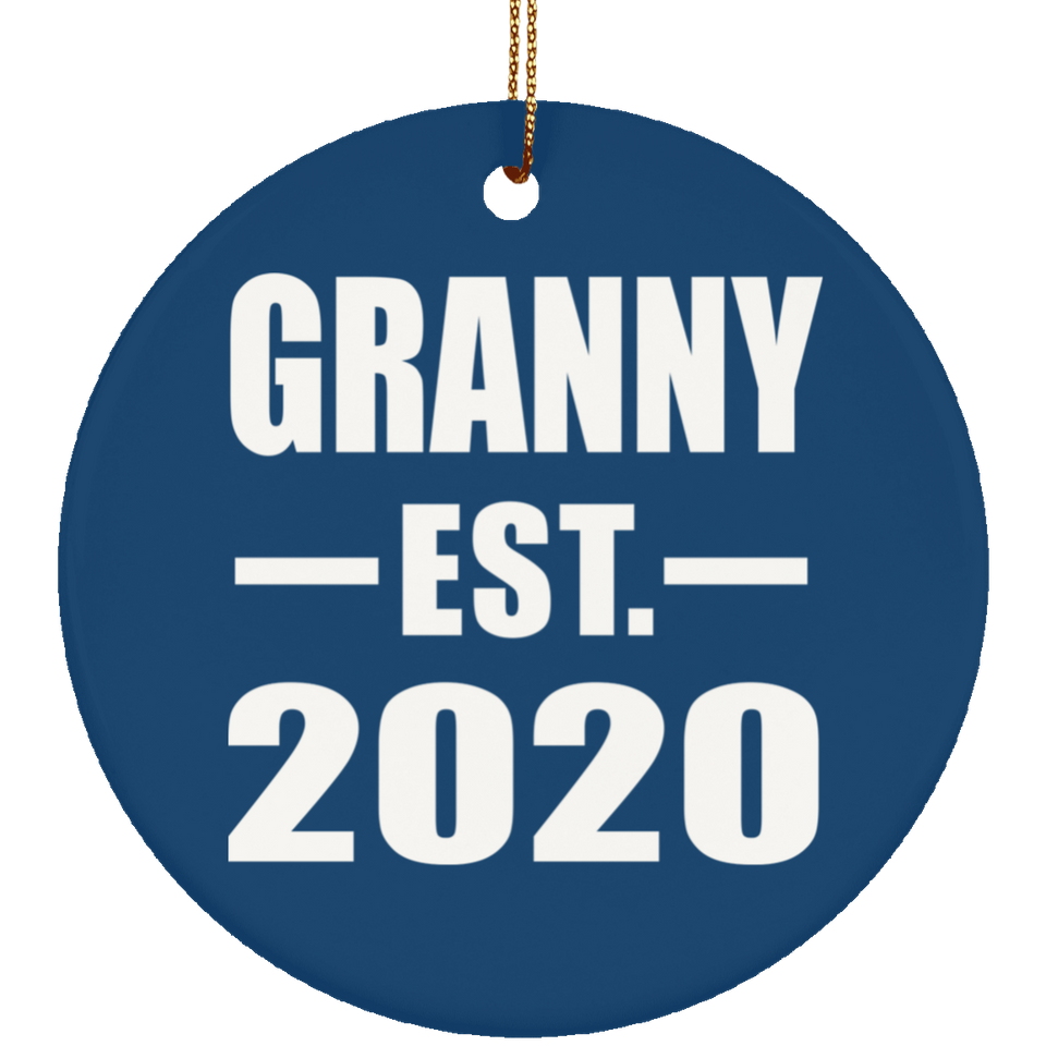 Granny Established EST. 2020 - Circle Ornament