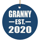 Granny Established EST. 2020 - Circle Ornament