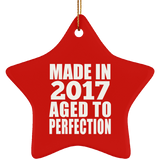 7th Birthday Made In 2017 Aged to Perfection - Star Ornament