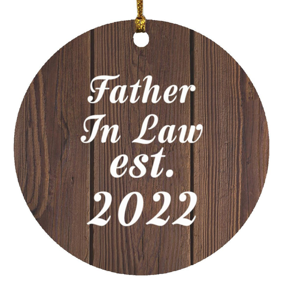 Father In Law Established EST. 2022 - Circle Ornament D
