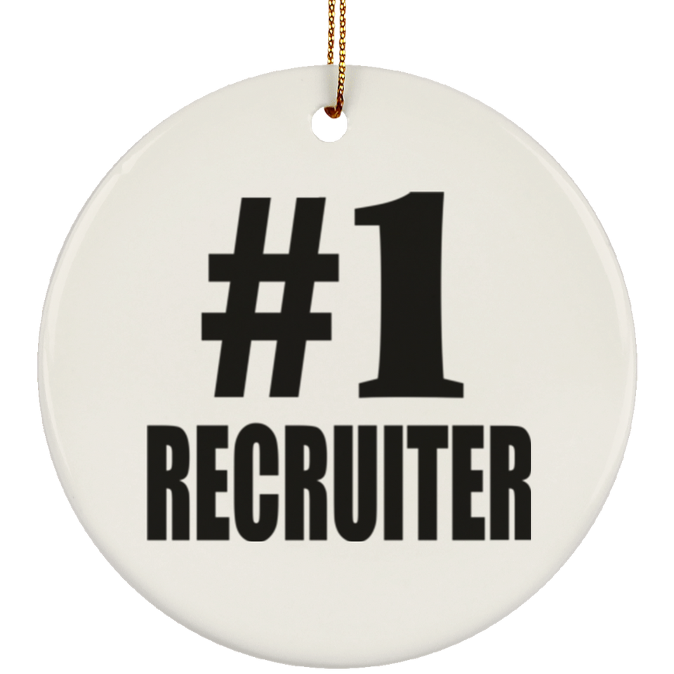 Number One #1 Recruiter - Circle Ornament