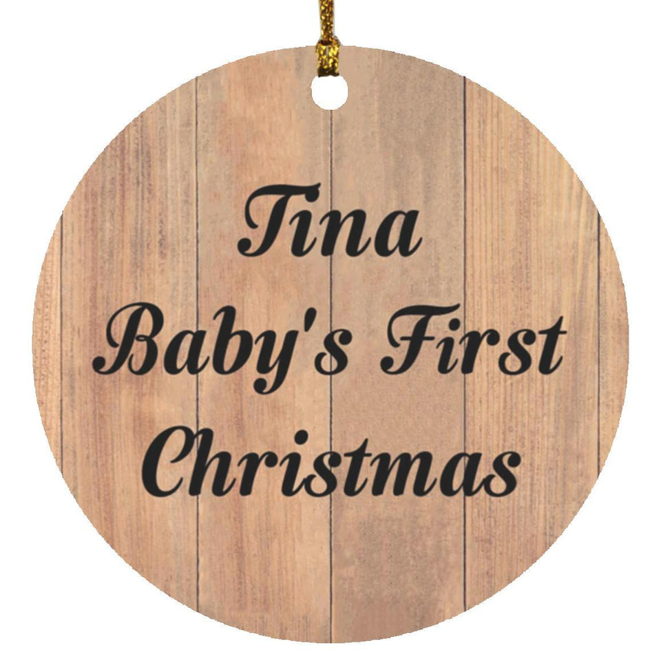 Tina Baby's First Christmas - Circle Ornament C