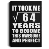 8th Birthday Took Square Root of 64 Years To Awesome - Canvas Portrait