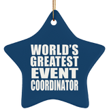World's Greatest Event Coordinator - Star Ornament
