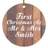First Christmas As Mr & Mrs Smith - Circle Ornament E