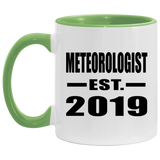 Meteorologist Established EST. 2019 - 11oz Accent Mug Green