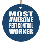 Most Awesome Pest Control Worker - Circle Ornament