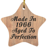 58th Birthday Made In 1966 Aged To Perfection - Star Ornament C