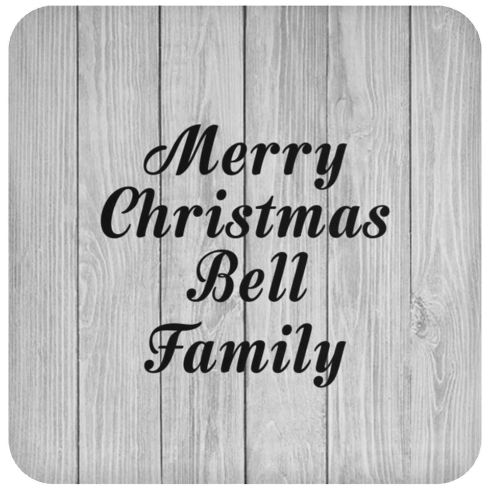 Merry Christmas Bell Family - Drink Coaster F