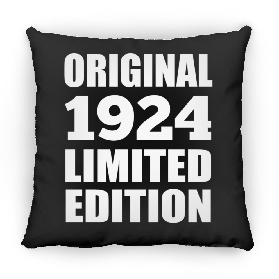 100th Birthday Original 1924 Limited Edition - Throw Pillow Black