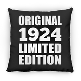 100th Birthday Original 1924 Limited Edition - Throw Pillow Black