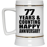 Happy 77th Anniversary 77 Years & Counting - Beer Stein