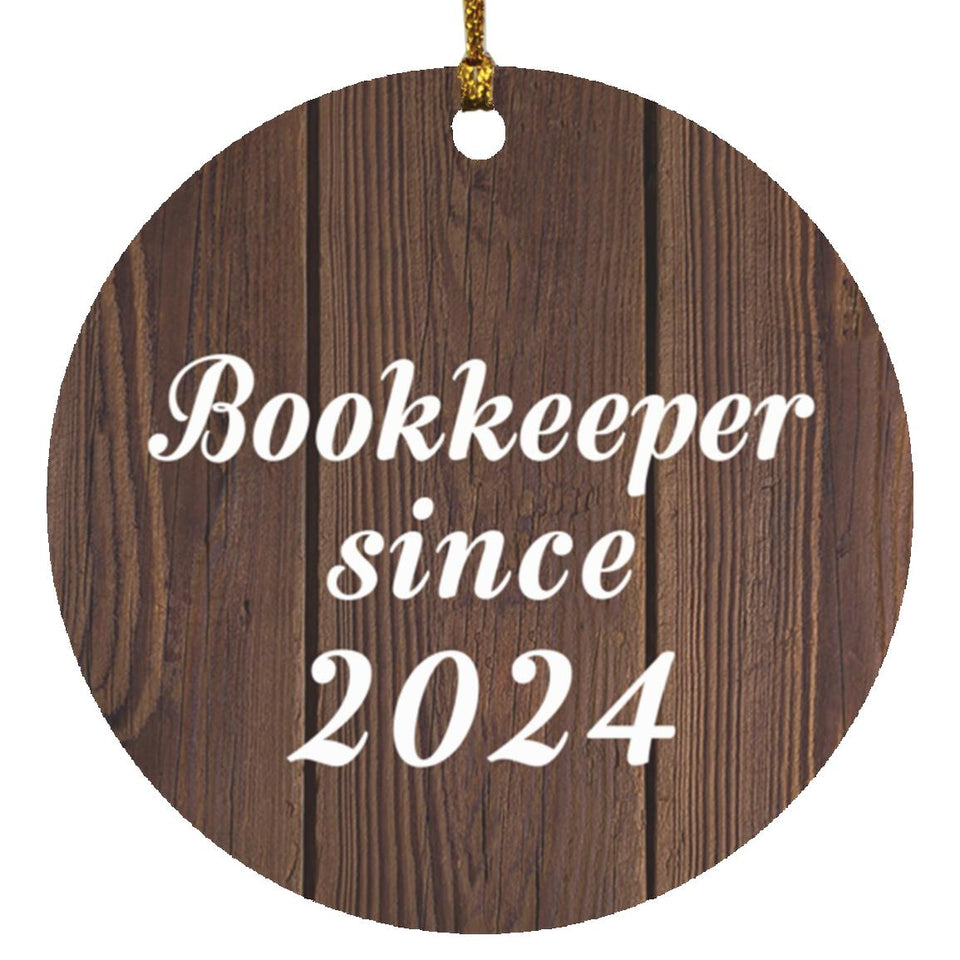 Bookkeeper Since 2024 - Circle Ornament D