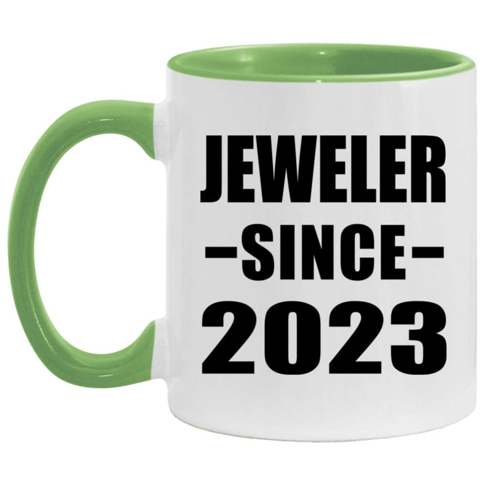 Jeweler Since 2023 - 11oz Accent Mug Green