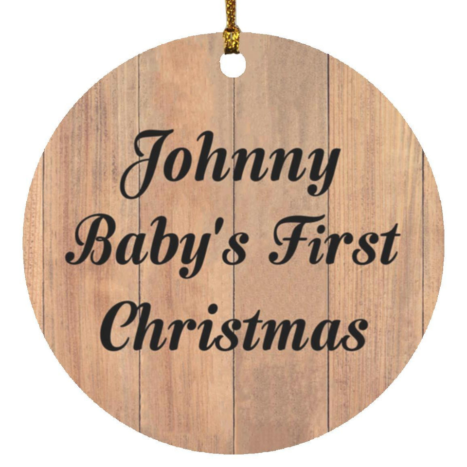 Johnny Baby's First Christmas - Circle Ornament C