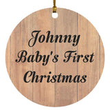 Johnny Baby's First Christmas - Circle Ornament C