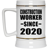 Construction Worker Since 2020 - Beer Stein