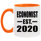 Economist Established EST. 2020 - 11oz Accent Mug Orange