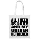 All I Need Is Love And My Golden Retriever - Tote Bag White
