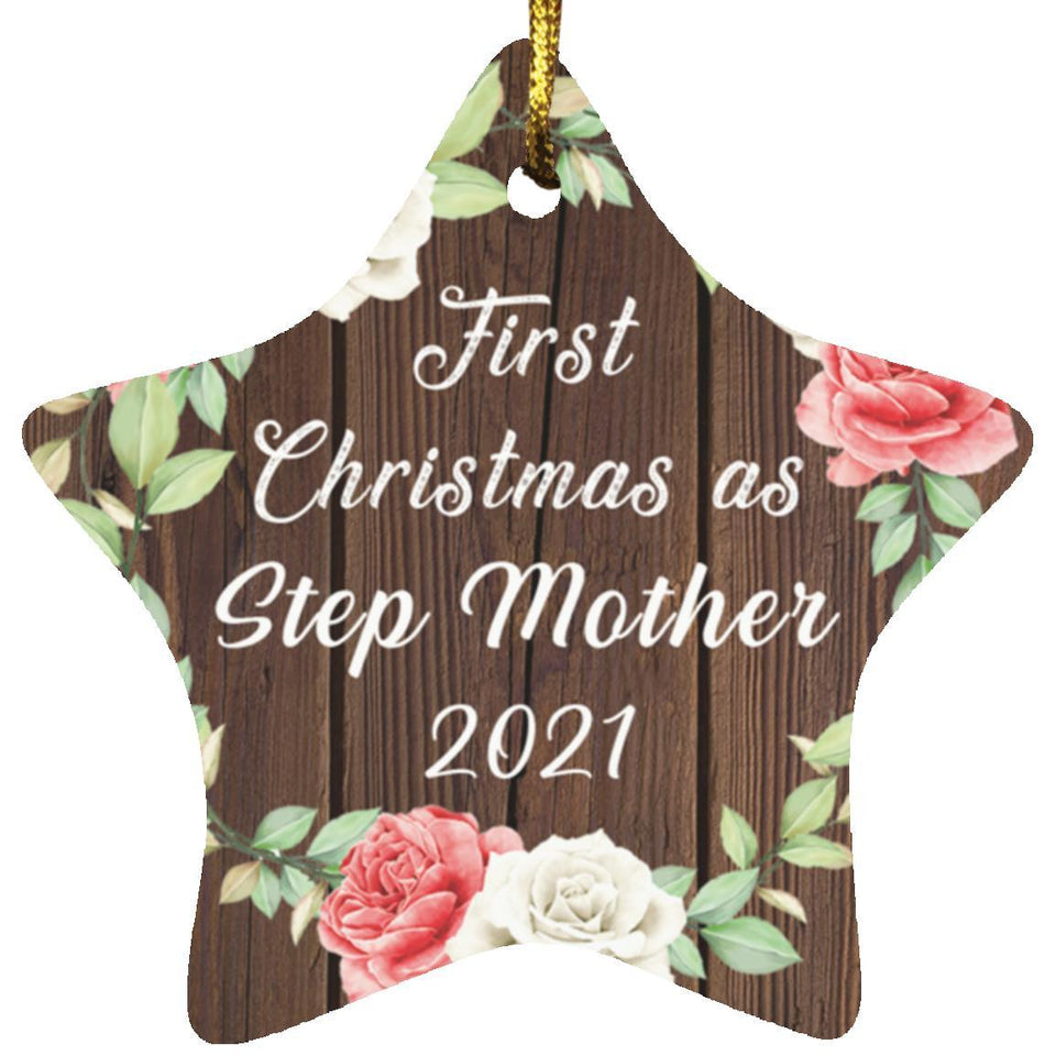 First Christmas As Step Mother 2021 - Star Ornament A