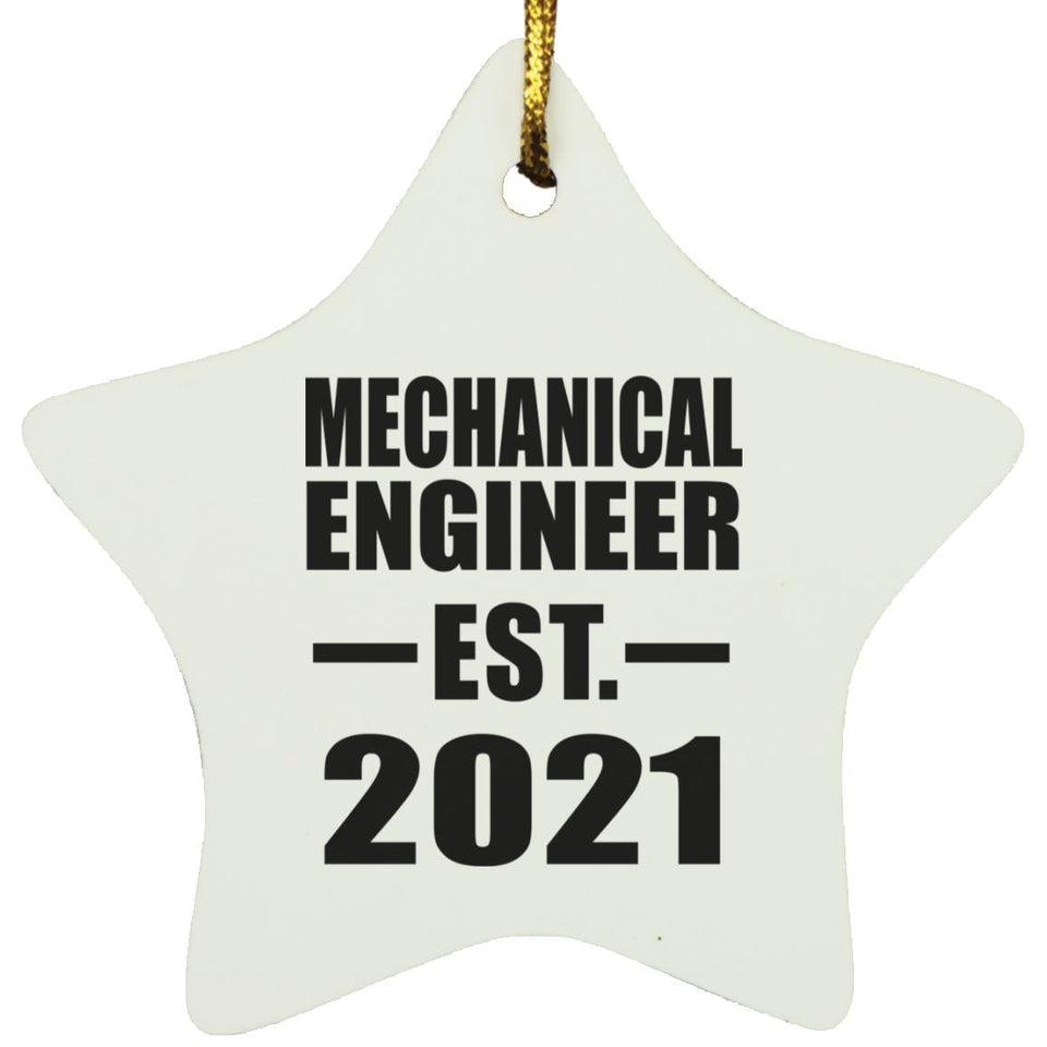 Mechanical Engineer Established EST. 2021 - Star Ornament