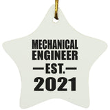 Mechanical Engineer Established EST. 2021 - Star Ornament