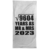 98th Anniversary Square Root of 9604 Years As Mr & Mrs 2023 - Hand Towel