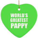 World's Greatest Pappy - Heart Ornament