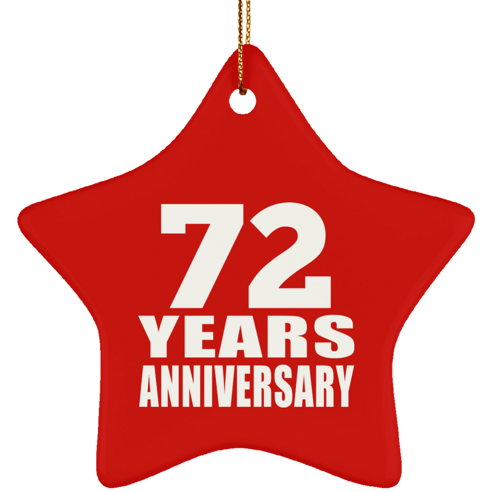 72nd Anniversary 72 Years - Star Ornament