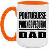 Portuguese Podengo Pequeno Dad - 15oz Accent Mug Orange