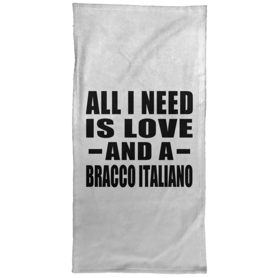 All I Need Is Love And A Bracco Italiano - Hand Towel