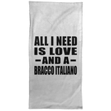 All I Need Is Love And A Bracco Italiano - Hand Towel