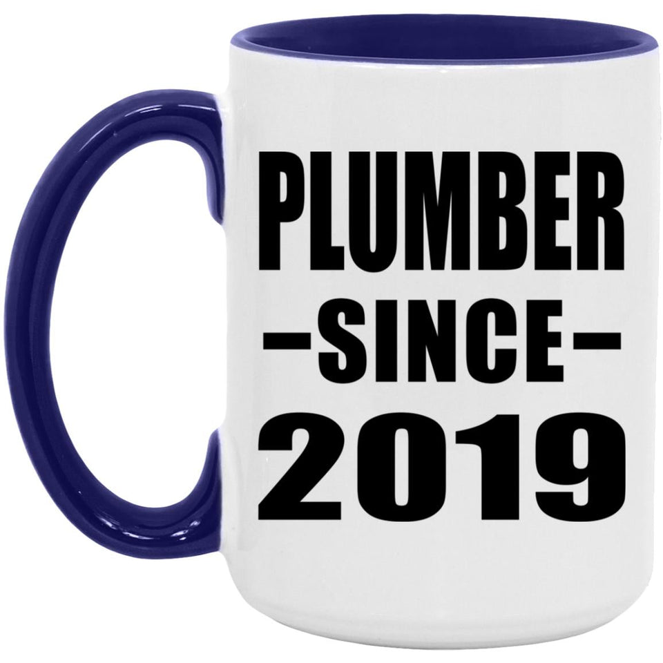 Plumber Since 2019 - 15oz Accent Mug Purple