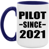 Pilot Since 2021 - 15oz Accent Mug Purple