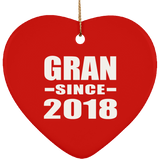 Gran Since 2018 - Heart Ornament
